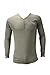 Jordan Craig V-Neck Henley Thermal Khaki. Size: 2XL