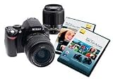 Nikon D40 6.1MP Digital SLR Camera with 18-55mm f/3.5-5.6G ED II AF-S DX and 55-200mm f/4.5-5.6G ED AF-S DX Zoom-Nikkor Lens with 2 Nikon School DVD