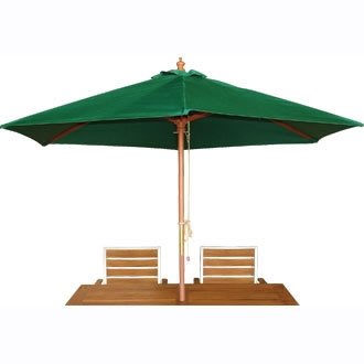 Taille Bolero Parasol Ronde: 3m (dia) x 2,52 m (hauteur). Couleur: Vert.