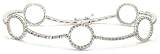 2.22ct retro circle-line 14K white gold diamond bracelet