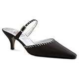 IMAGE OF Women's Nina Mules Color: Black Silk, Size: 8.5