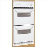 24 Single Gas Wall Oven w/ Full-Size Lower Broiler in White or Black Color: White