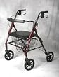 ^Walker,heavy Duty,rollator, 400 LBS Lightweight Aluminum Frame - Weighs Only 19 Lbs -Pull-to-stop/push-to-lock Brakeswheels: For Added Stability and Support Height Adjustable, Seat 17.5x14inches