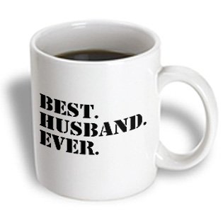 3dRose Best Husband Ever, Romantic, Gifts for Him, Anniversary, Valentines, Ceramic Mug, 11-Oz