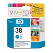 Original HP 38 Cyan Pigment Ink Cartridge in Retail Packaging