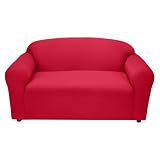Jersey Loveseat Slipcover - Red