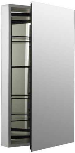 Kohler K-2936-PG-SAA Catalan Mirrored Cabinet with 107° Hinge, Satin Anodized Aluminum