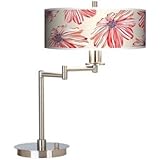IMAGE OF Floral Ruby Giclee CFL Swing Arm Desk Lamp