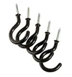 Amertac Ceiling Hook Vinyl Coated Black Pack Of 6 - 514BL