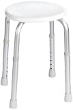 Produkt-Bild: Ridder A00603101 Bade-/Duschhocker rund, ohne Lehne, h&ouml;henverstellbar, wei&szlig;