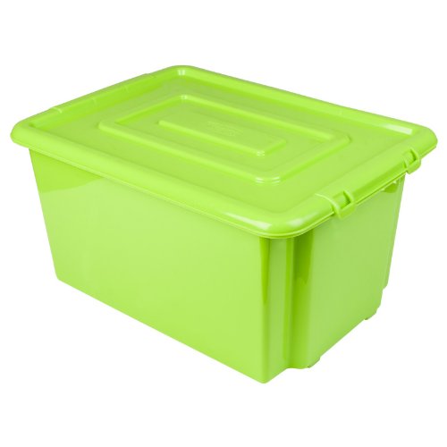 PLASTIC COLORED STORAGE BOX BOXES CONTAINER STACK ABLE WITH LID 5L 14L