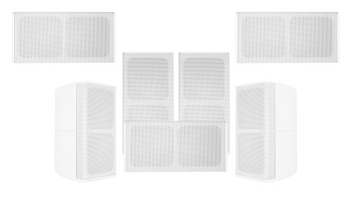 Pure Resonance Audio 7.1 Surround Sound Home Theater UniSat Mini Cube Speaker System White Brackets Included