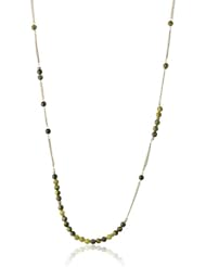 Kenneth Cole New York "Semiprecious Bead Item" Green Semiprecious Bead Long Necklace, 44"
