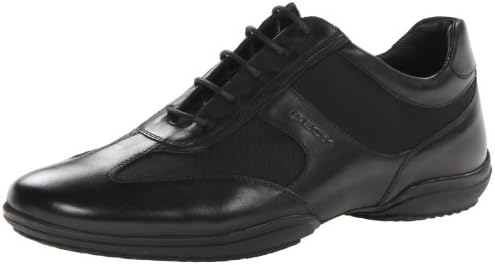 Geox Men's City Lace-Up Oxford,Black,43.5 EU/10.5 M US
