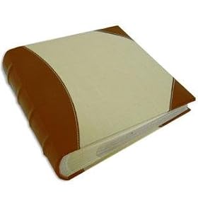 Burnes of Boston Maestro, Extra Capacity Brown Leather & Suede Book-Bound Album for 300 4x 6 Photos, 3 per Page