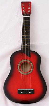 Kid's Acoustic Toy Guitar with Carrying Bag and Accessories - Red
