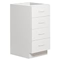 Kitchen Kits Shaker 4-Drawer Base Cabinet - 15"