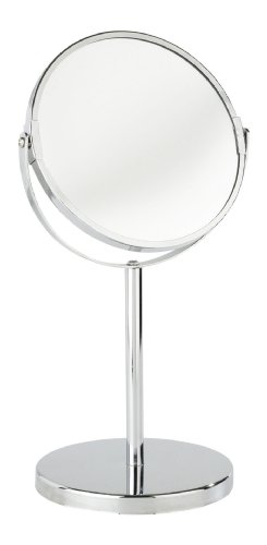 Wenko 17280100 Kosmetik-Standspiegel Assisi - klappbar, 100% und 300%, Chrom, &Oslash; 11 cm Spie Preisvergleich