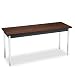 Utility Table with Chrome Legs- Walnut/ Black(60