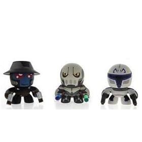  Star Wars 2010 Exclusive Mini Mighty Muggs Vinyl Figure 3Pack #1 Cad Bane, General Grievous Captain Rex