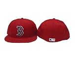Boston Red Sox MLB Red with Navy Stiching Adult Fitted Hat / Cap