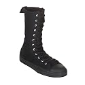 MENS Canvas Mid Calf Chuck Taylor Converse Style Sneaker Black Pink Red