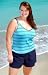 South Point  Sunscape Stripe Plus Size Shortini Swimsuit - Plus Size Swimwear Plus Size Swimsuits