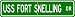 USS FORT SNELLING LSD 30 Street Sign - Navy - 4 x 18 inches