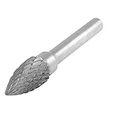 uxcell ロータリーファイル　ロータリーヤスリ　円錐ノーズヘッドツリー状　尖端　ダブルカット