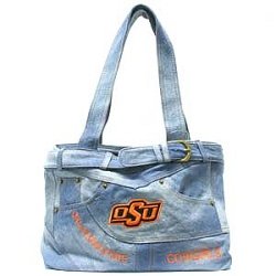 Oklahoma State Cowboys Denim Snap Top Handbag