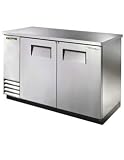 Back Bar Cooler, 2 Door, Holds 134 6-Packs, S/S
