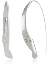 Kenneth Cole New York "Urban Smoke" Pave Twist Linear Pull Thru Drop Earrings