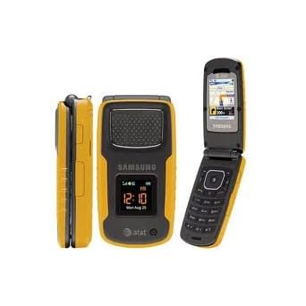 Yellow Samsung Rugby A837 Cell Phone Quad GSM Unlcoked + Home