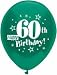 Happy 60th Birthday Balloons - Sixtieth Birthday Balloons - 8 Count - Assorted Colors