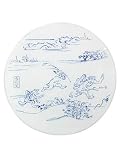 鳥獣戯画 ガラス香皿 丸 おいかけっこ