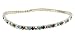 Anklet - A3 - Swarovski (tm) Crystal - Stretch ~ Aqua & Smoky Topaz