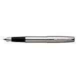 Parker Frontier Stainless Steel Chrome Trim Fountain Pen Medium Point