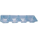 Clear Four Compartment Plastic Serving Trays (6 count)