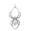 Black Widow Spider Pendant in Sterling Silver, #8119