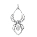 Black Widow Spider Pendant in Sterling Silver for Men or Women, #8119