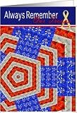 Memorial Day Remember Our Troops~ yellow ribbon, Quilt like flag Kaleidoscope Card