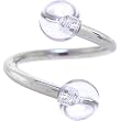 Spiral Twister Cool Clear Belly Button Ring