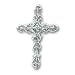 10k White Gold .03ct Diamond Cross Pendant