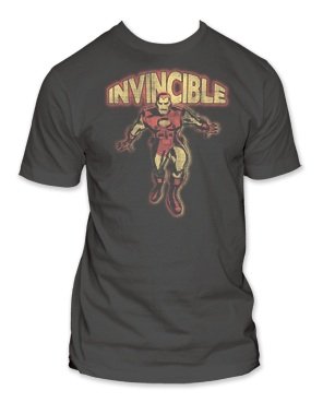  Iron Man Pixellated Mens Charcoal T-shirt