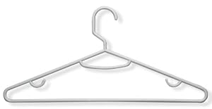 Honey-Can-Do HNGZ01523 Light-Weight Plastic Hangers, 60-Pack, White