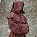 Brown Monk Robe and Hood Costume. Wizard Robe, Priest Robe, Mage Robe.