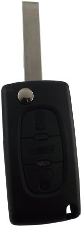 For PEUGEOT CITROEN KEY FOB FLIP 3 BUTTON REMOTE CASE with baterry place and grooves Blade No chips Inside