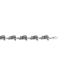 Sterling Silver Cat Charm Bracelet , 1/2 inch (12 mm).