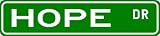 HOPE Street Sign ~ Family Lastname Sign ~ Gameroom, Basement, Garage Sign