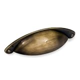 Jeffrey Alexander Lyon Shaker Cup Pull, Antique Brass
